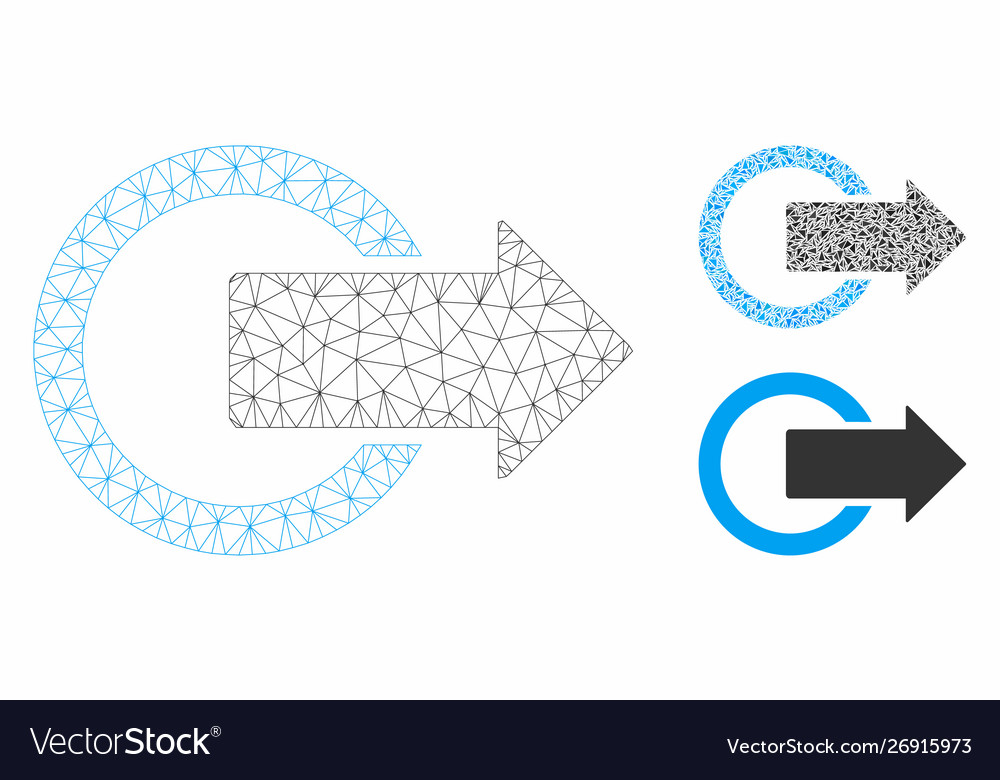 Logout mesh network model and triangle Vector Image Logout mesh network model and triangle
