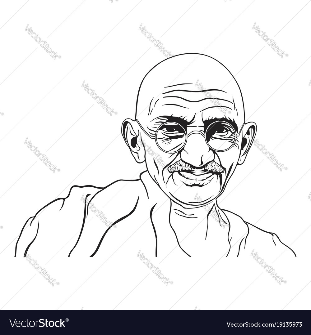 Mahatma Gandhi drawing | Pencil sketch images, Mahatma gandhi, Face drawing