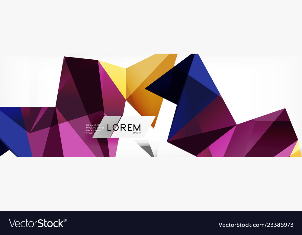 Mosaic triangular low poly style abstract vector image Mosaic triangular low poly style abstract