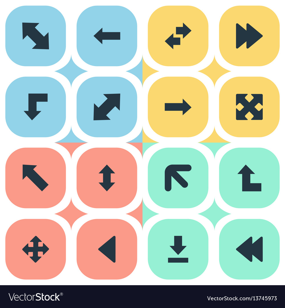 Set of simple cursor icons