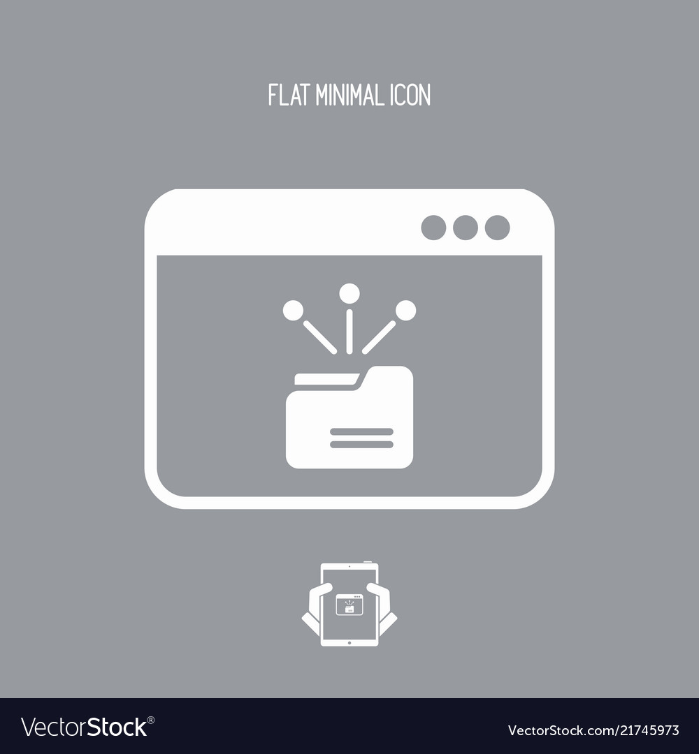 Sharing folder - flat minimal icon
