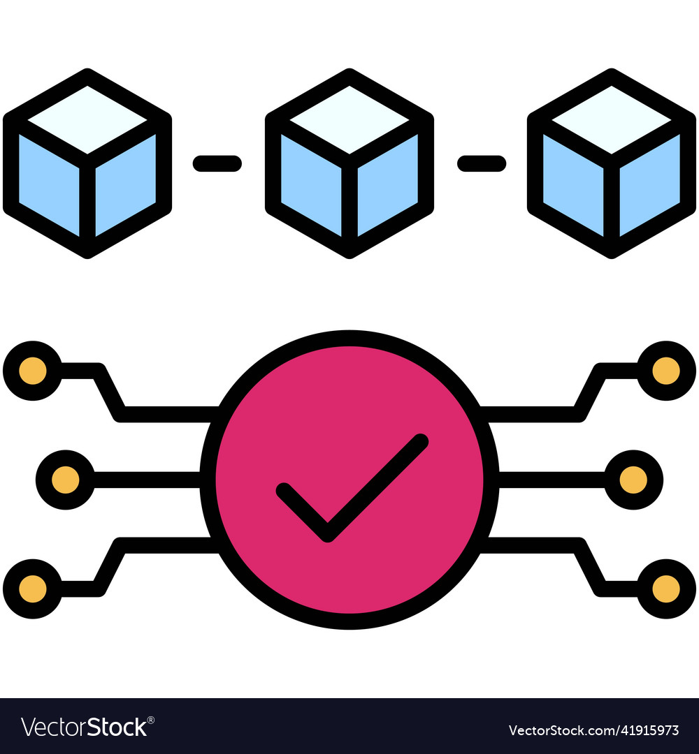 Verification icon blockchain related