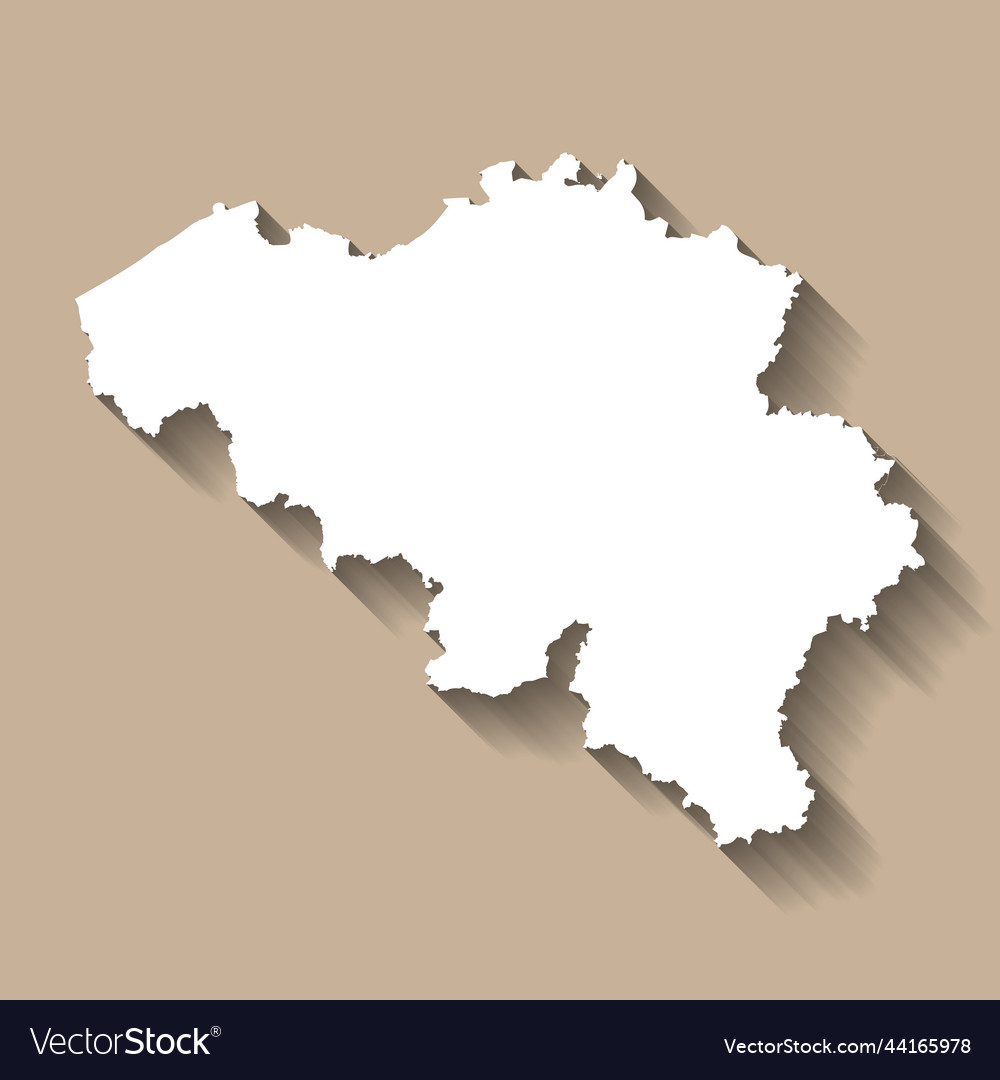 Belgium country map silhouette