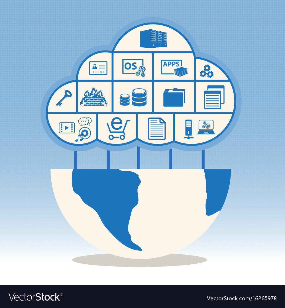 Big data cloud computing concept
