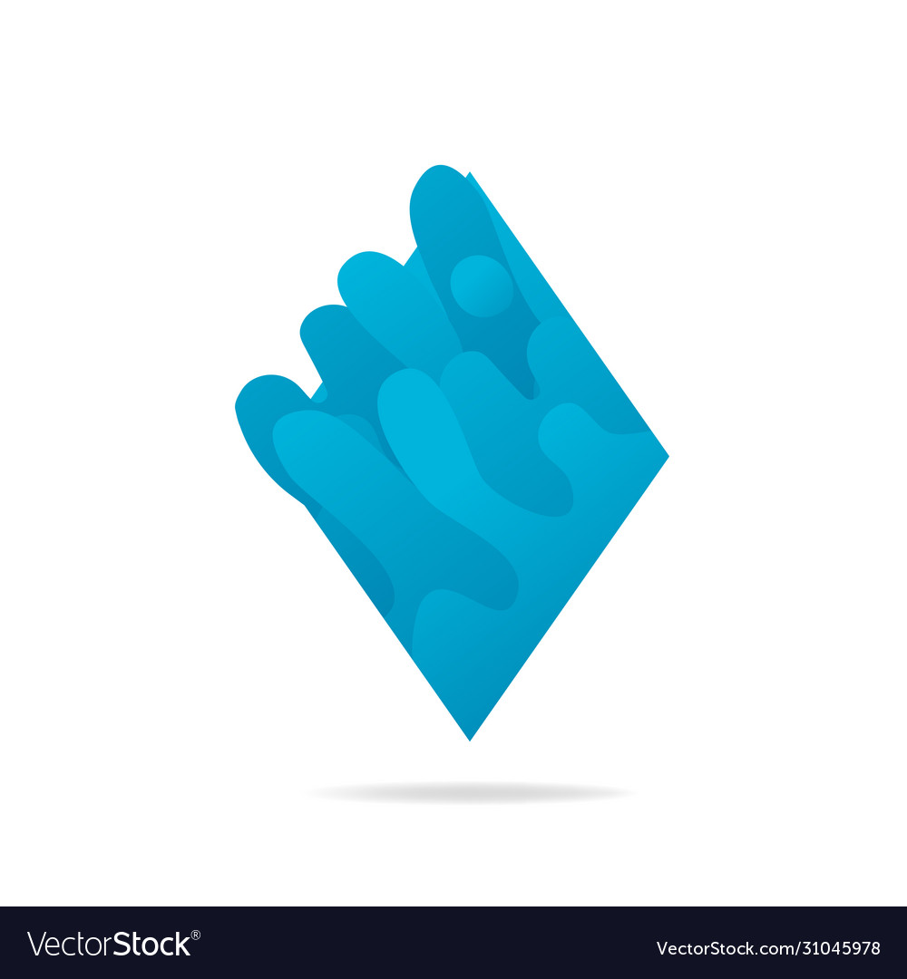 Blot gradient with shadow on white background vector image Blot gradient with shadow on white background