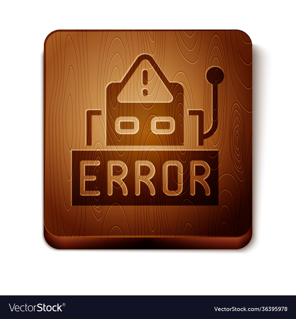 Brauner Fehler in Betriebsprogramm Roboter vector image Brauner Fehler in Betriebsprogramm Roboter