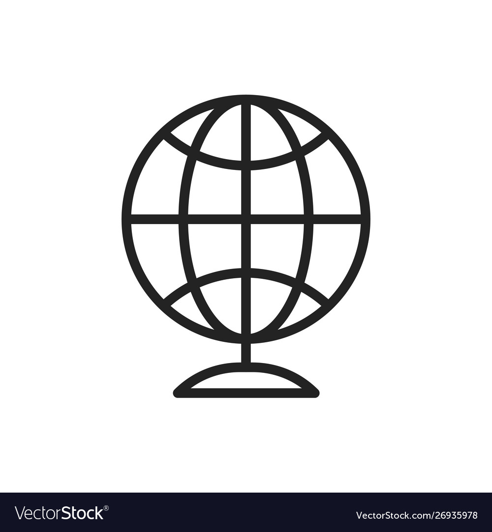 Globe and earth planet web icons in line style vector image Globe and earth planet web icons in line style