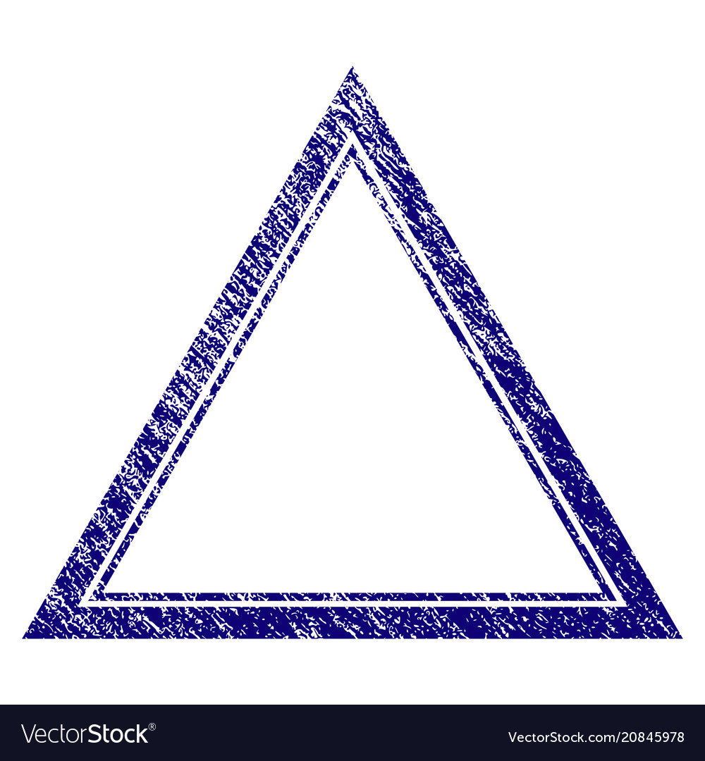 Grunge textured double triangle frame