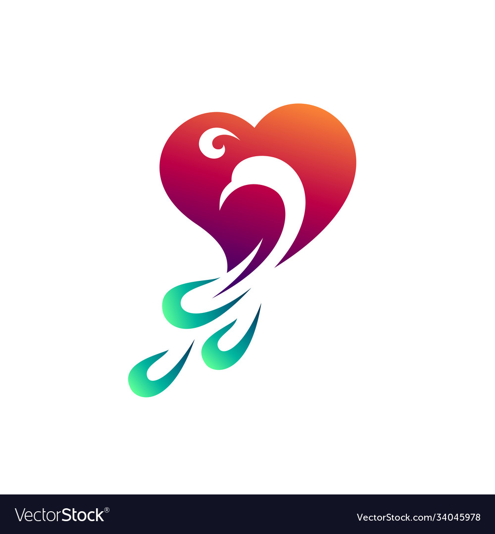 Love peacock logo design