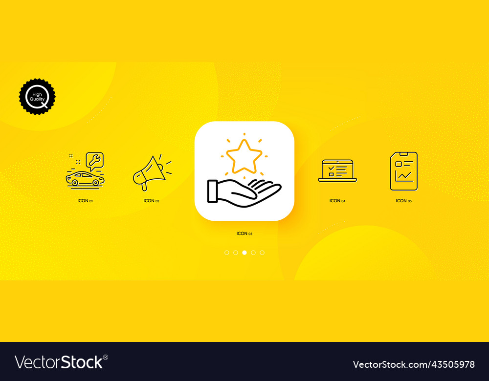 Megaphone web lectures and car service minimal vector image Megaphone web lectures and car service minimal