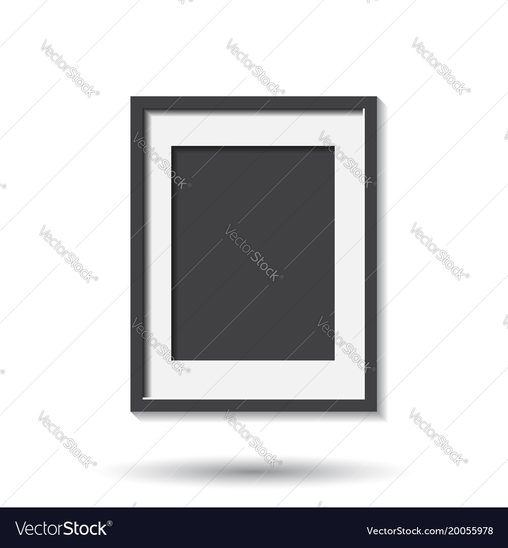 Realistic photo frame isolated on white Royalty Free Vector