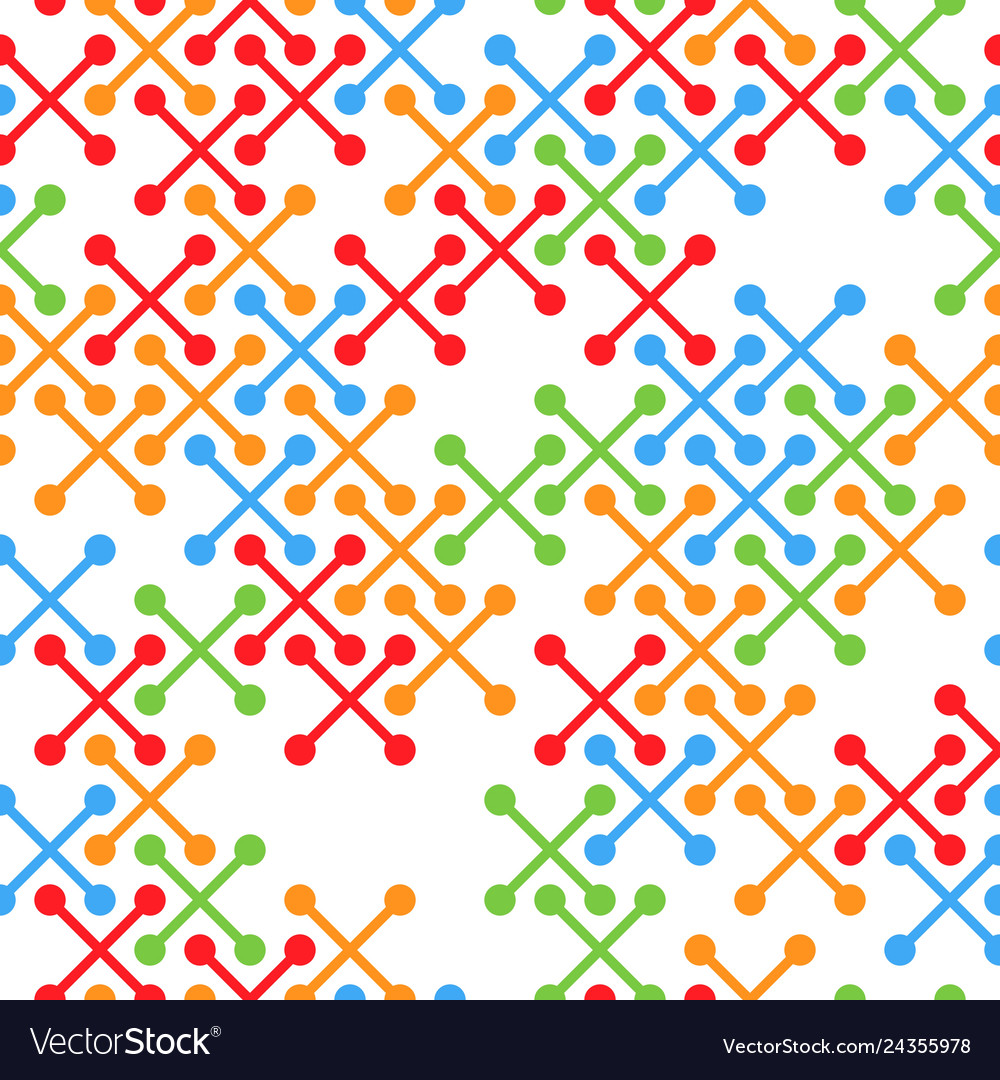Retro Geometric Lattice Pattern
