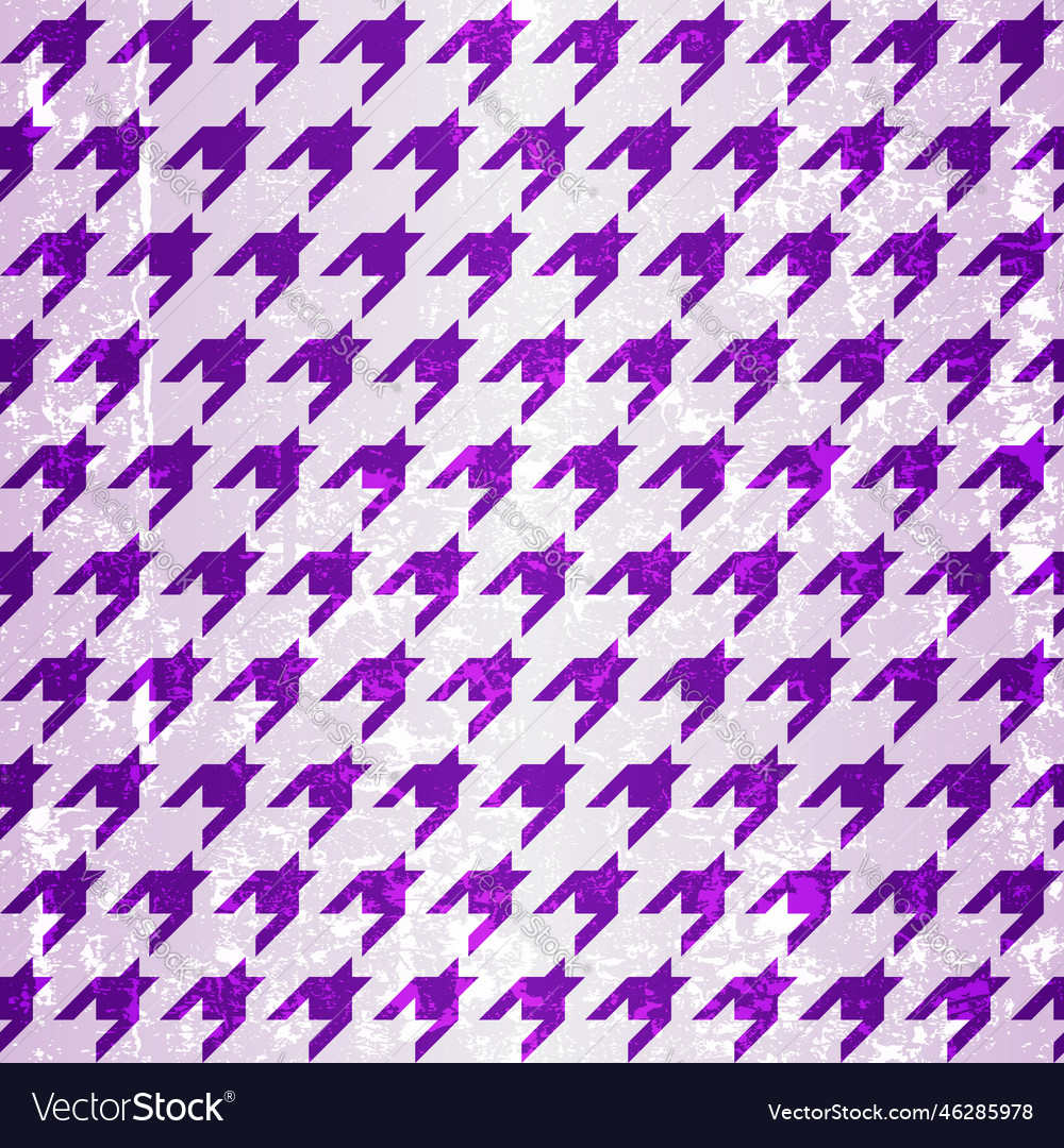 Seamless pattern with houndstooth in grunge style vector image Seamless pattern with houndstooth in grunge style