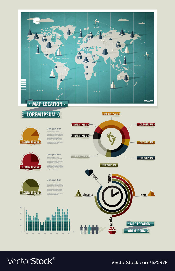 Set elements of infographics