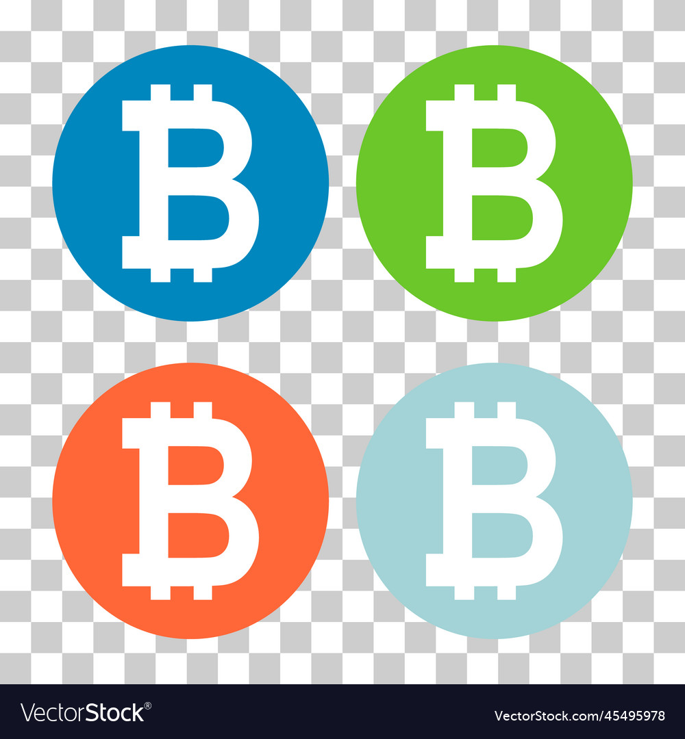 Set of bitcoin web coin internet electronic vector image Set of bitcoin web coin internet electronic