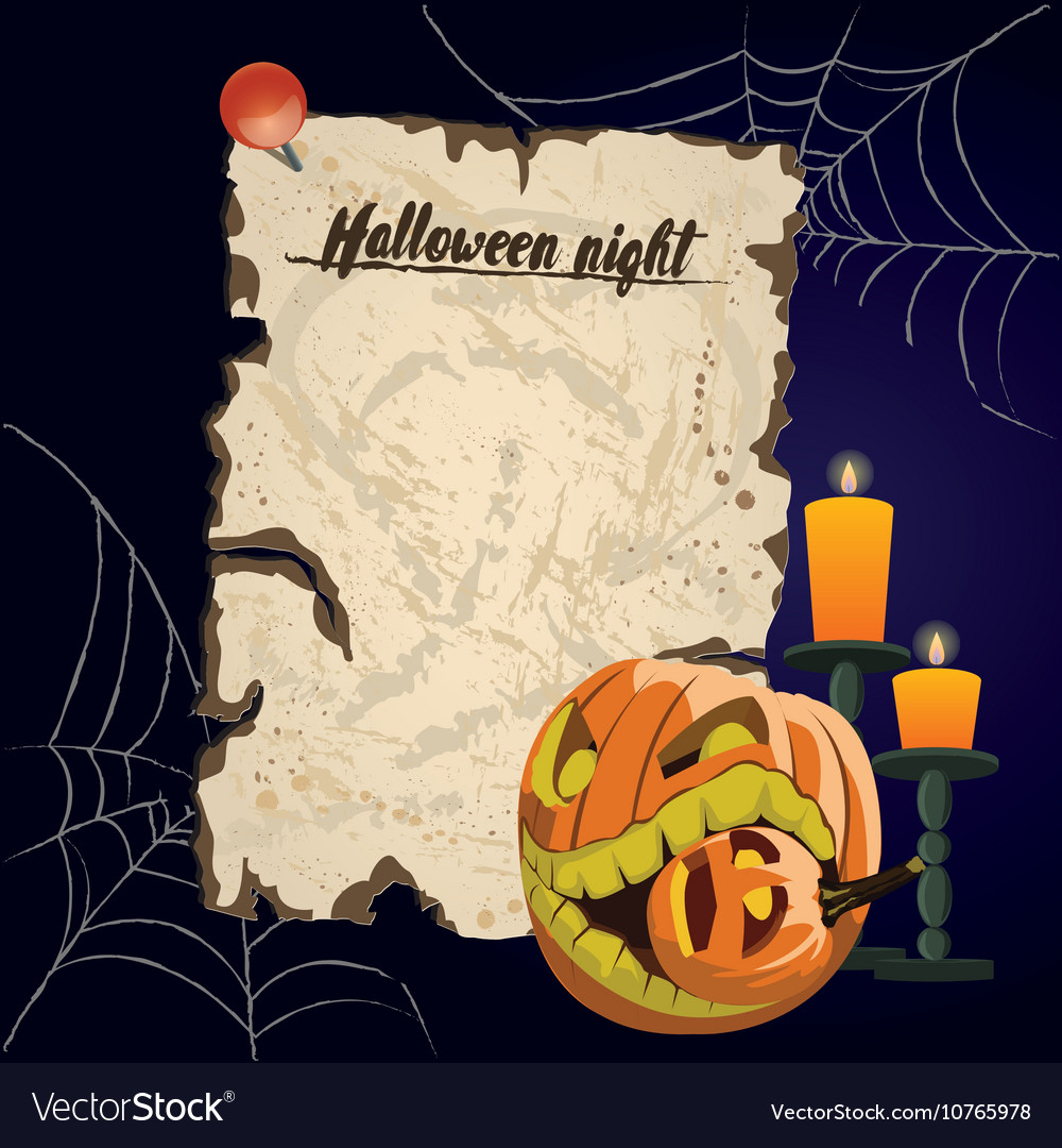 Vintage parching halloween nacht