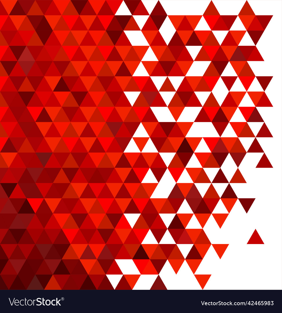 Abstract geometric background with red triangles