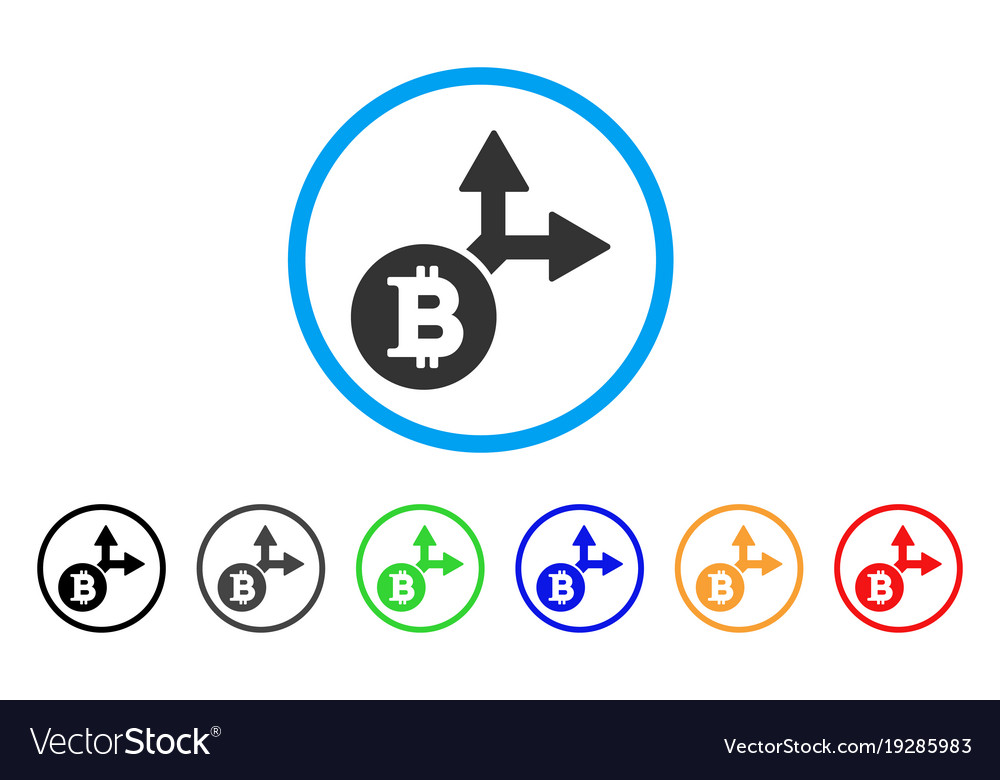 Bitcoin fork rounded icon