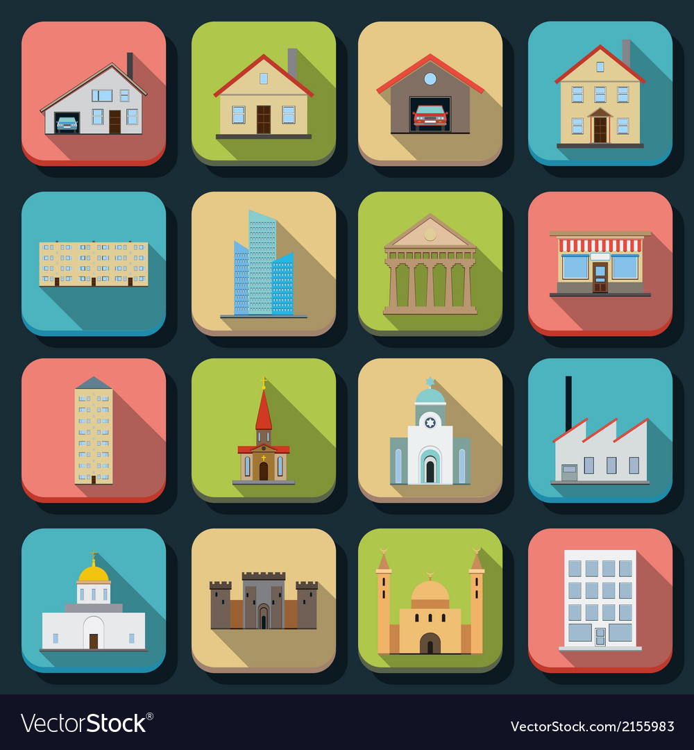 Building Icons - Diverse Structures