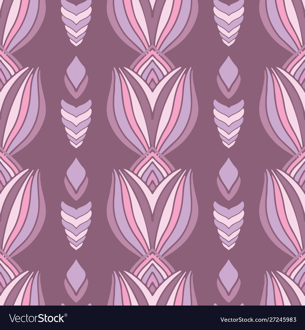 Floral Overlapping Rows Pattern