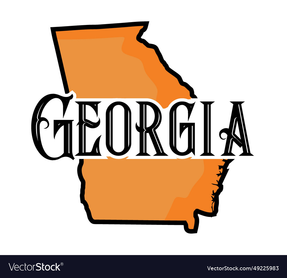 Georgia state united states of america Royalty Free Vector