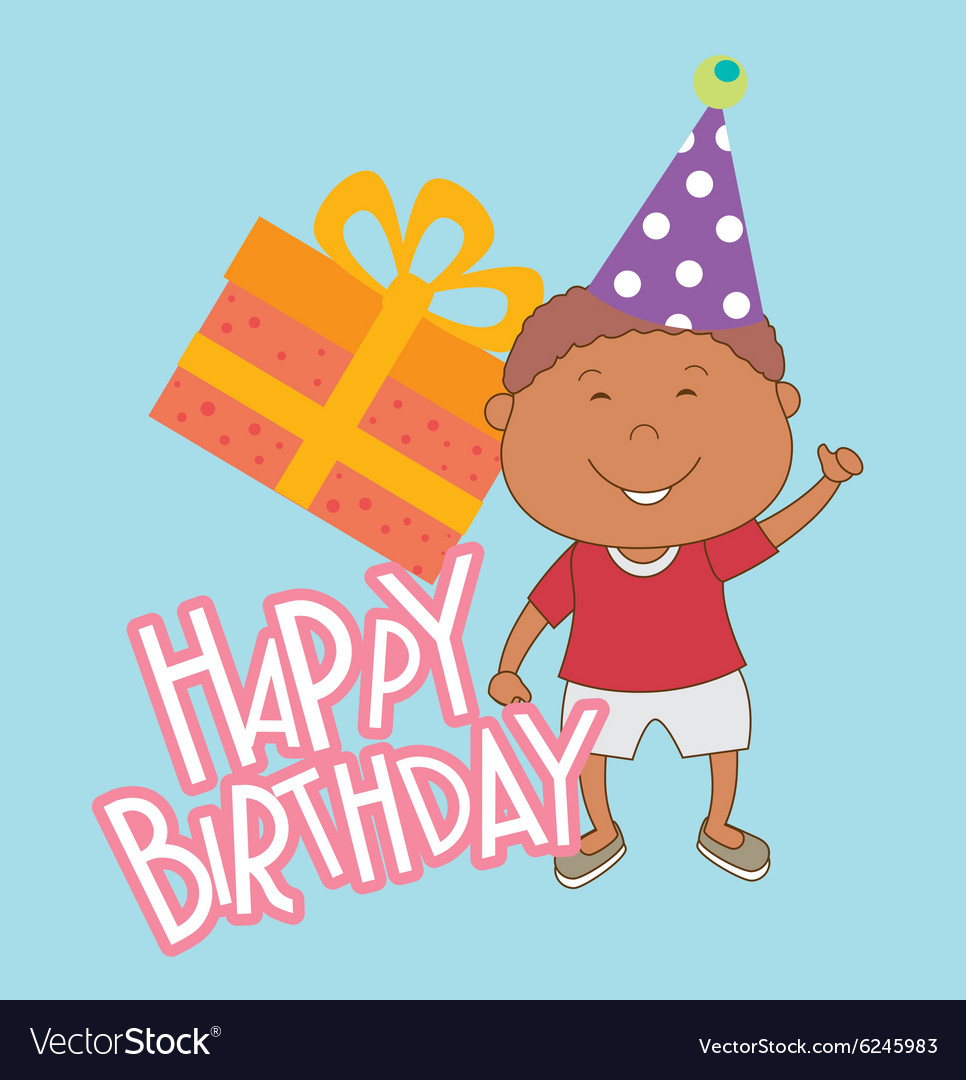 Happy birthday card design Royalty Free Vector Image