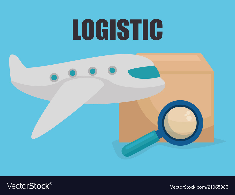 Logidtic service with boxes Vector Image Logidtic service with boxes