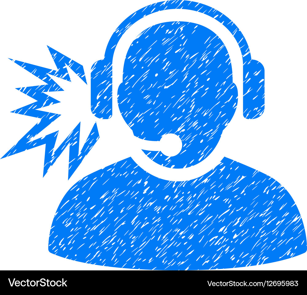 Operator message grainy texture icon Royalty Free Vector
