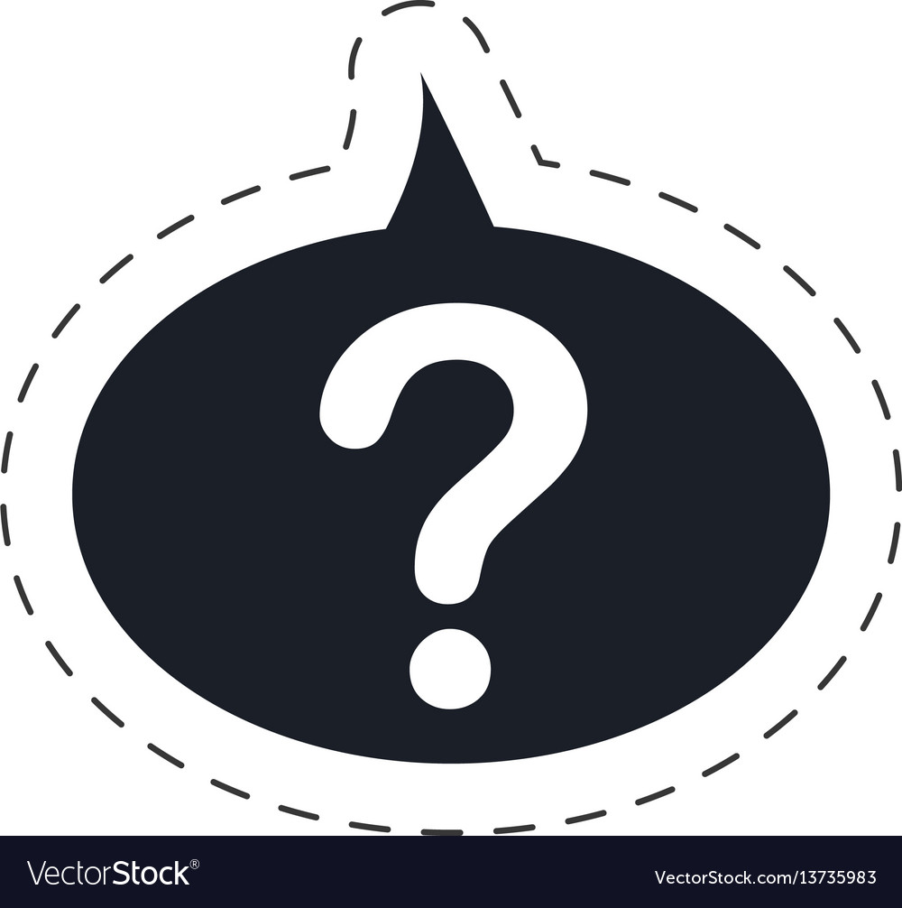 Question mark bubble speech image
