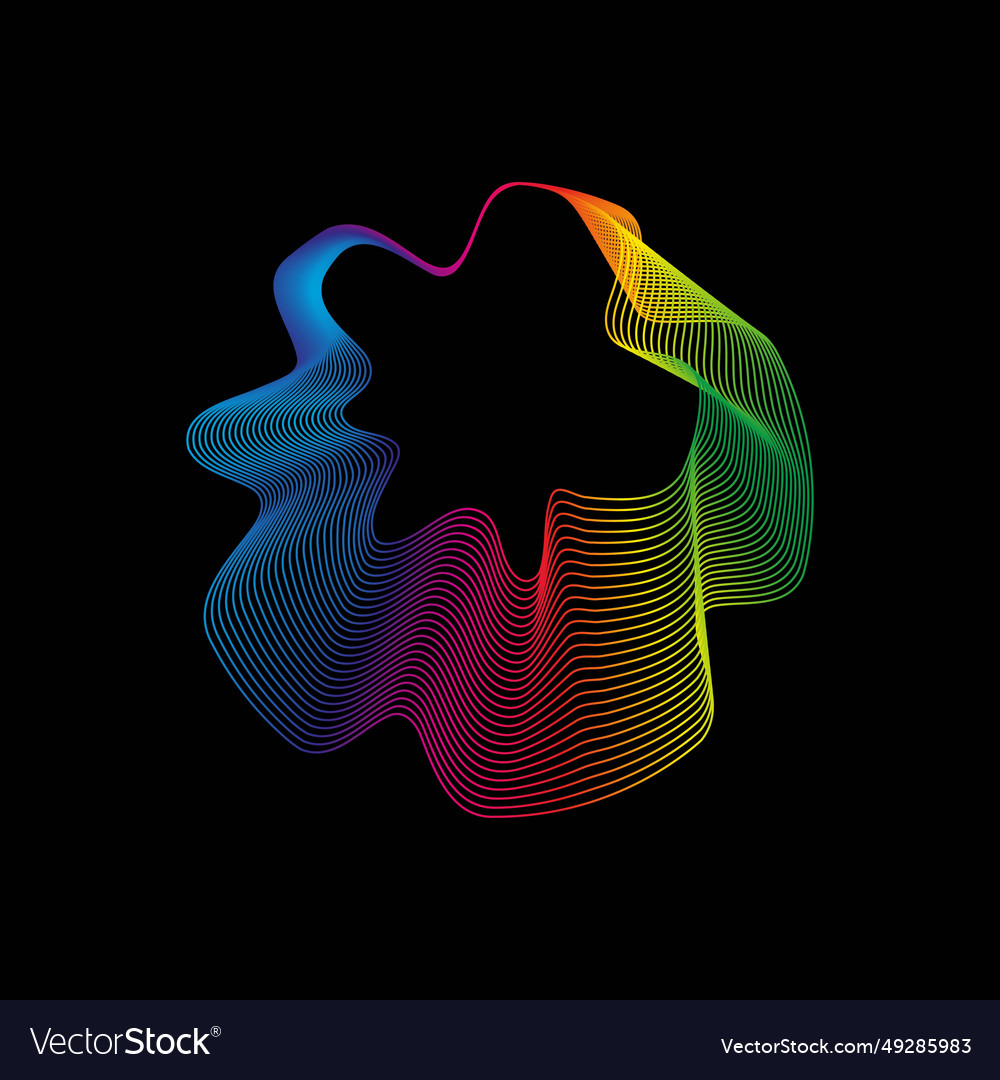 Sound wave equalizer rainbow color gradient vector image Sound wave equalizer rainbow color gradient