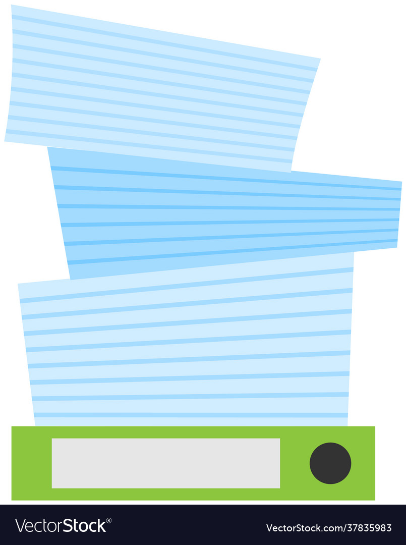 Stack documents and assignments on folder vector image Stack documents and assignments on folder