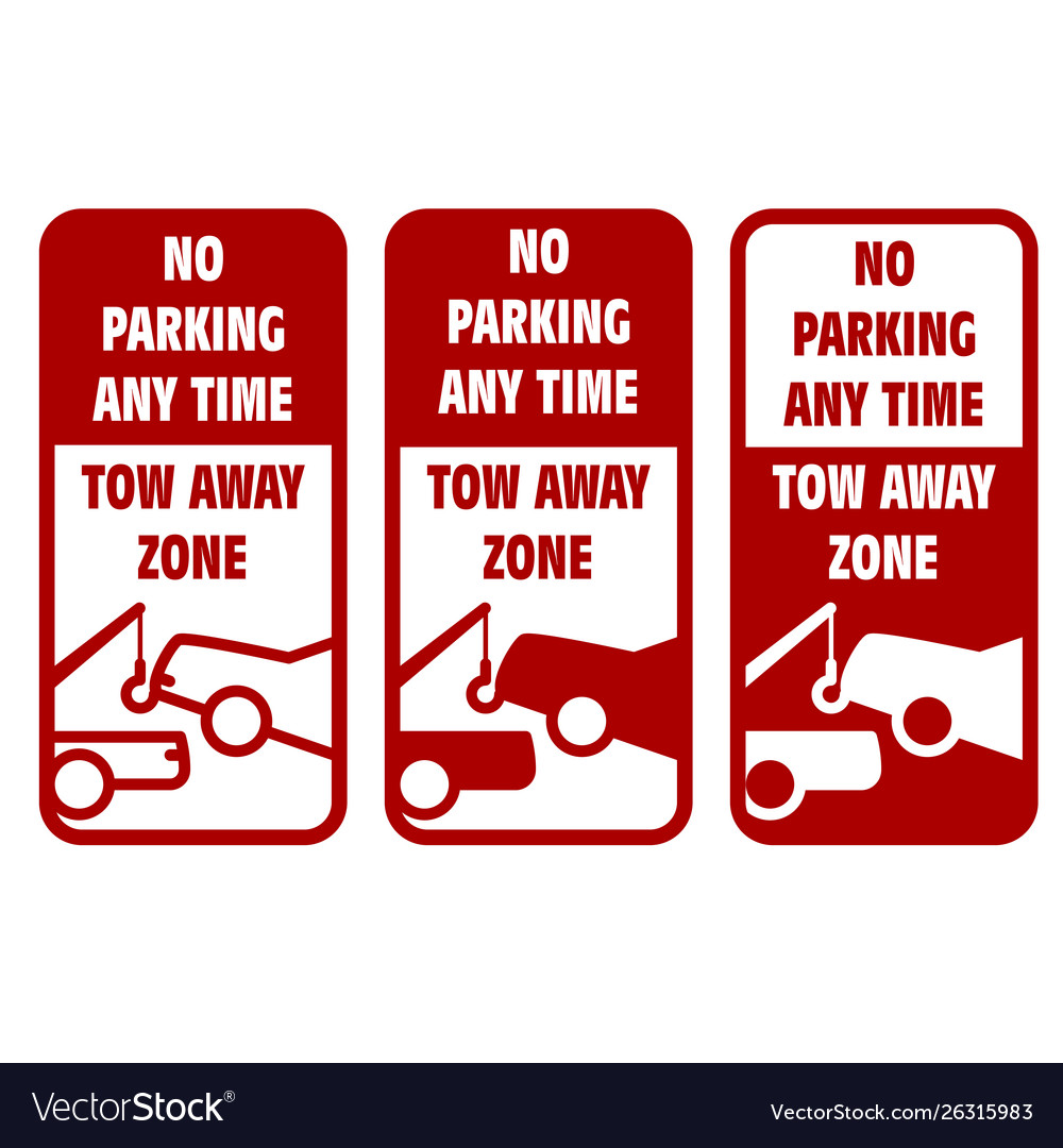 Vehicles Tow Away Road Sign No Car Parking Sign Vector Image Vehicles Tow Away Road Sign No Car Parking Sign Vector Image