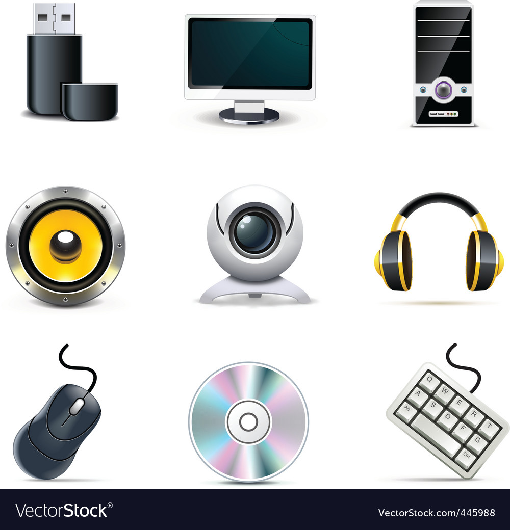 Computer parts Royalty Free Vector Image - VectorStock