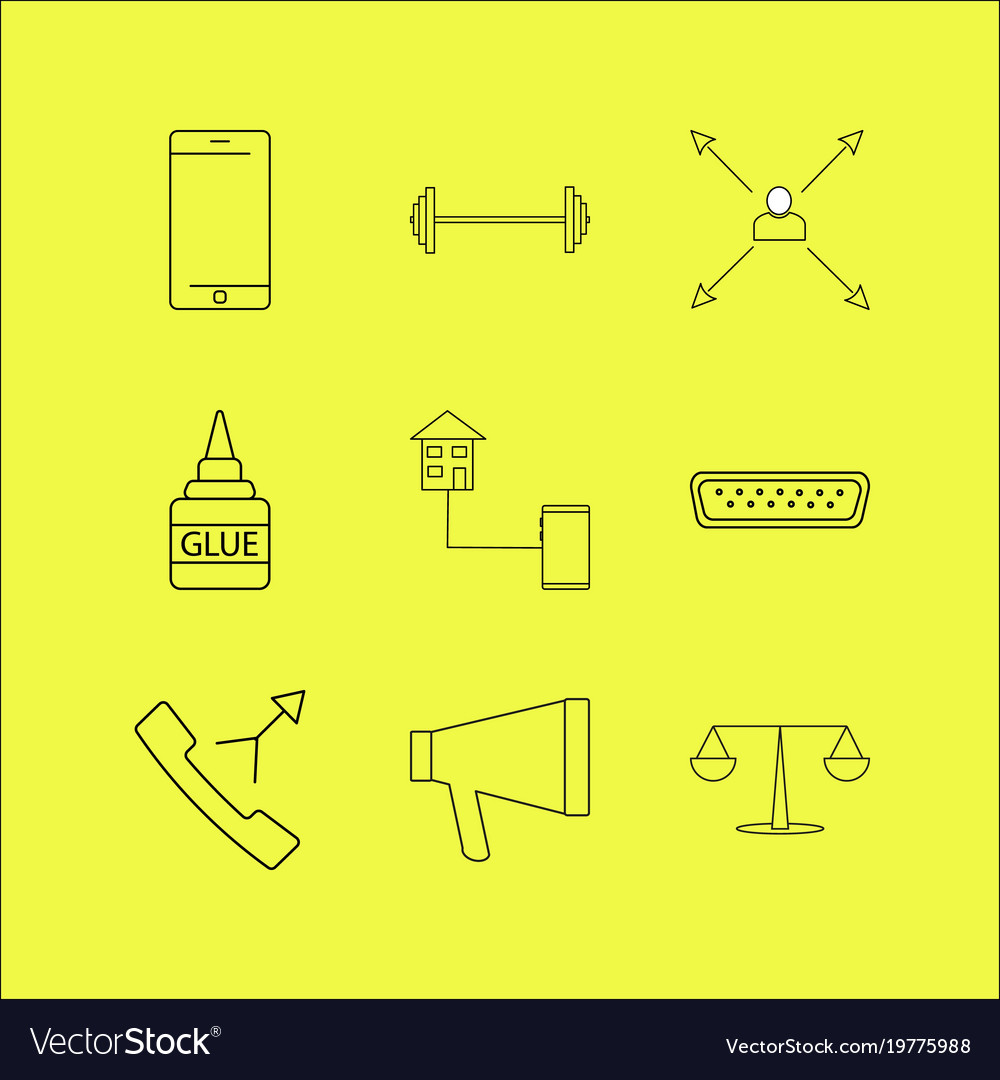Devices linear icon set simple outline icons