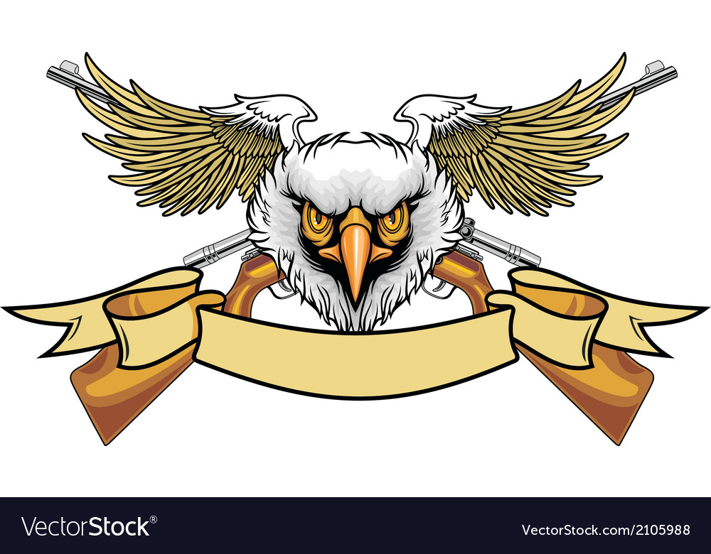 Eagle and rifles Royalty Free Vector Image - VectorStock