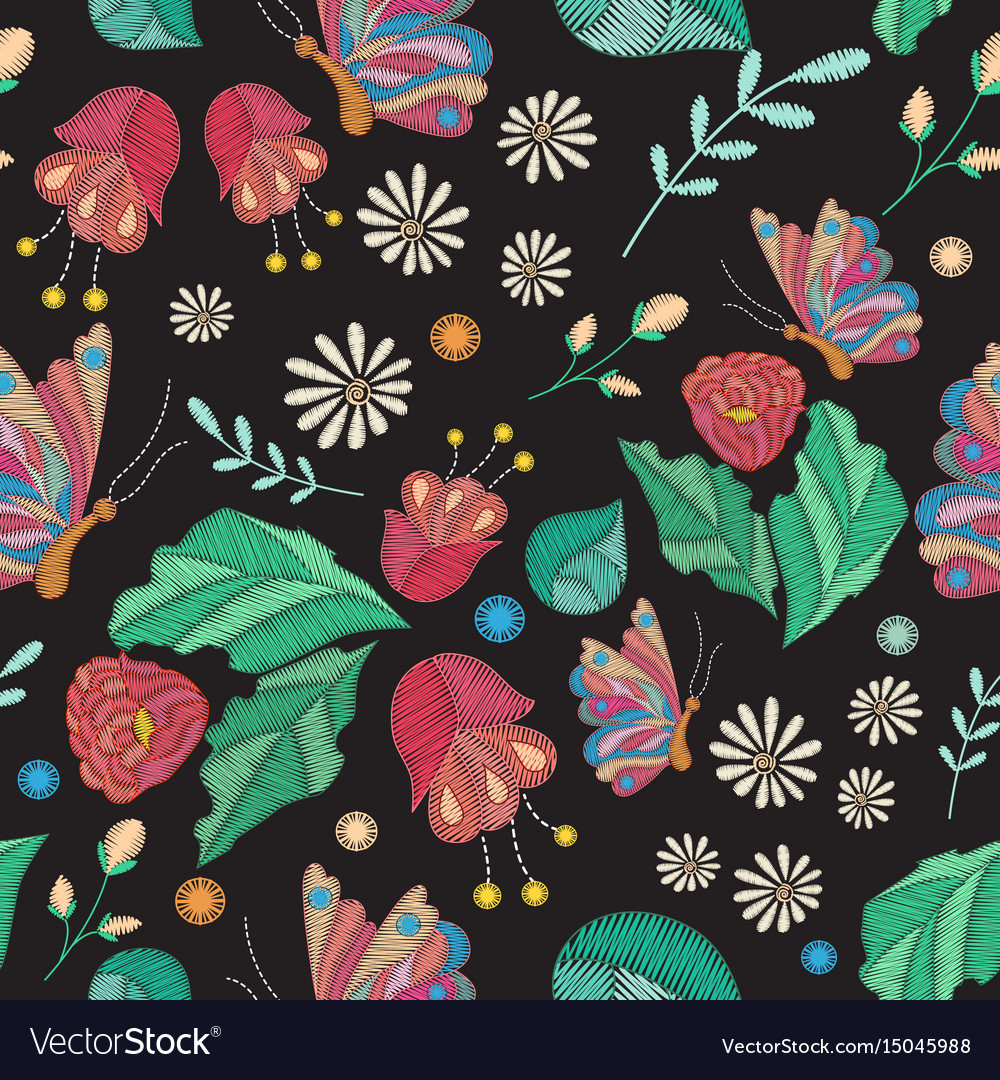 Floral Embroidery Texture