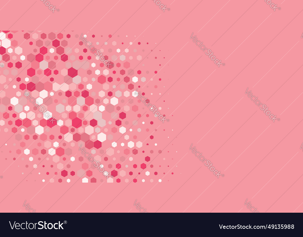 Geometric multi size hexagon with color