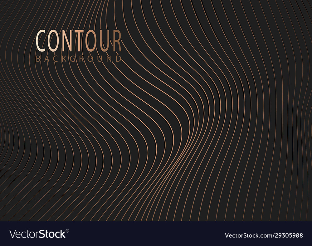 Golden lined abstract pattern vector image Golden lined abstract pattern