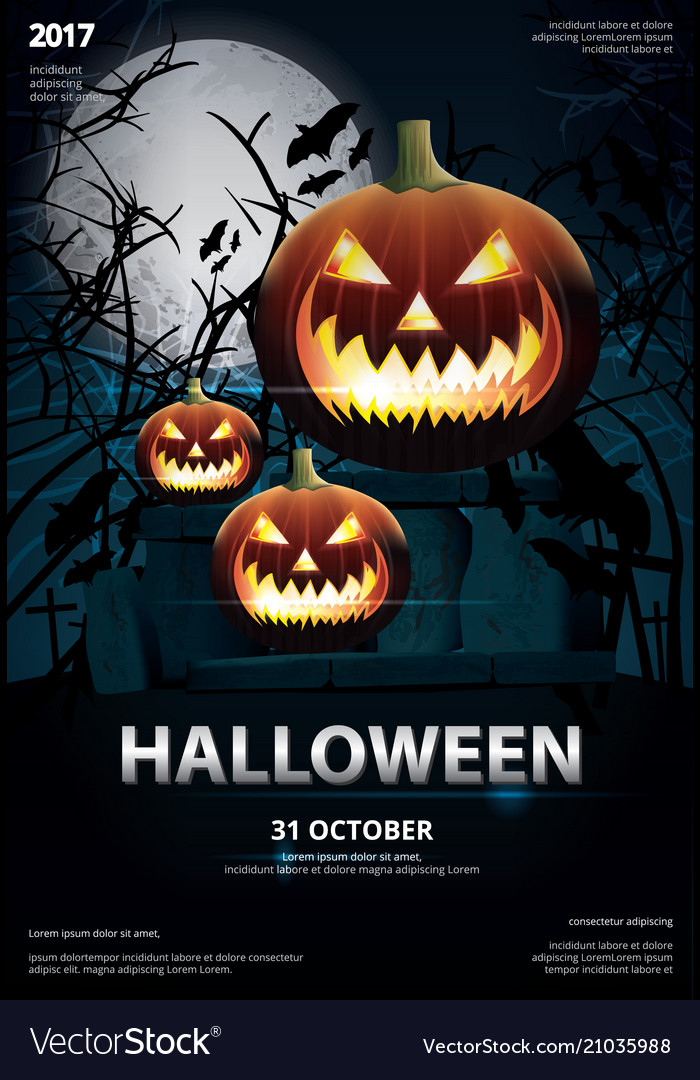 halloween poster template design royalty free vector image