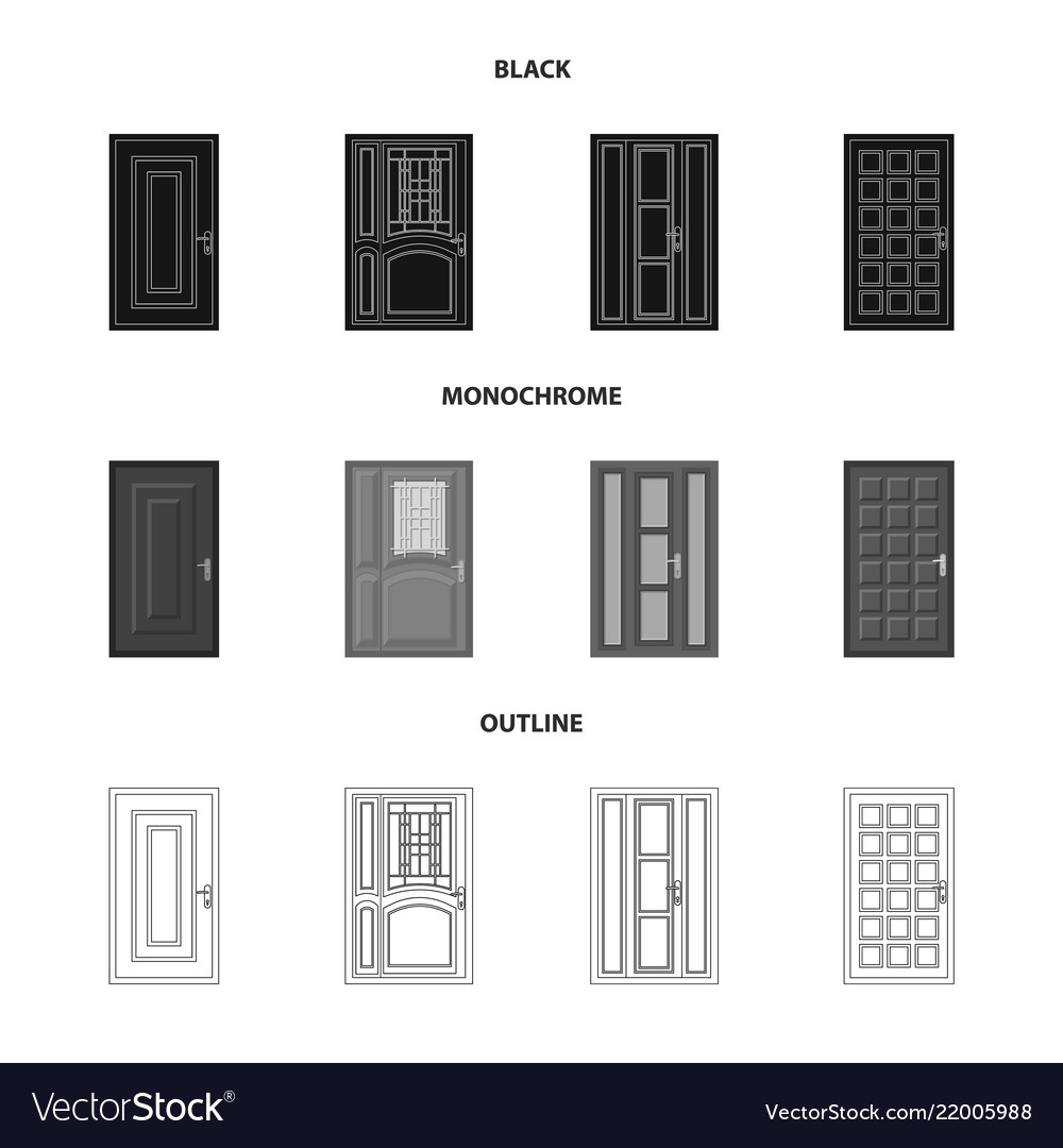 Isolated object of door and front symbol