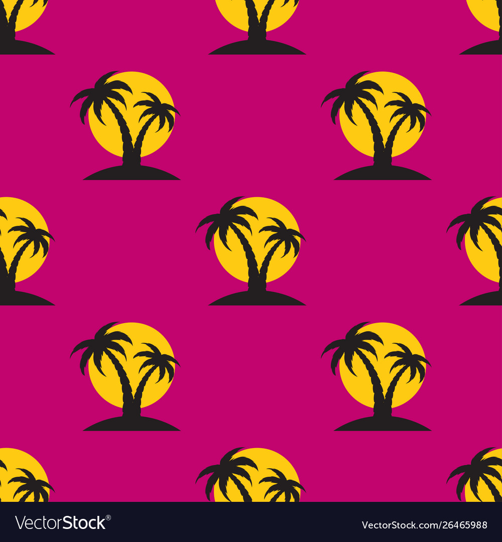 Palm tree pattern seamless texture simple