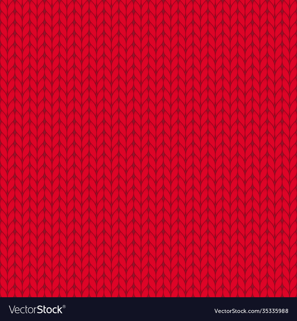 Red knitted seamless pattern