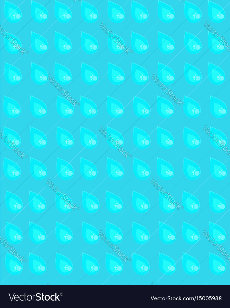 Seamless pattern with summer blue raindrops