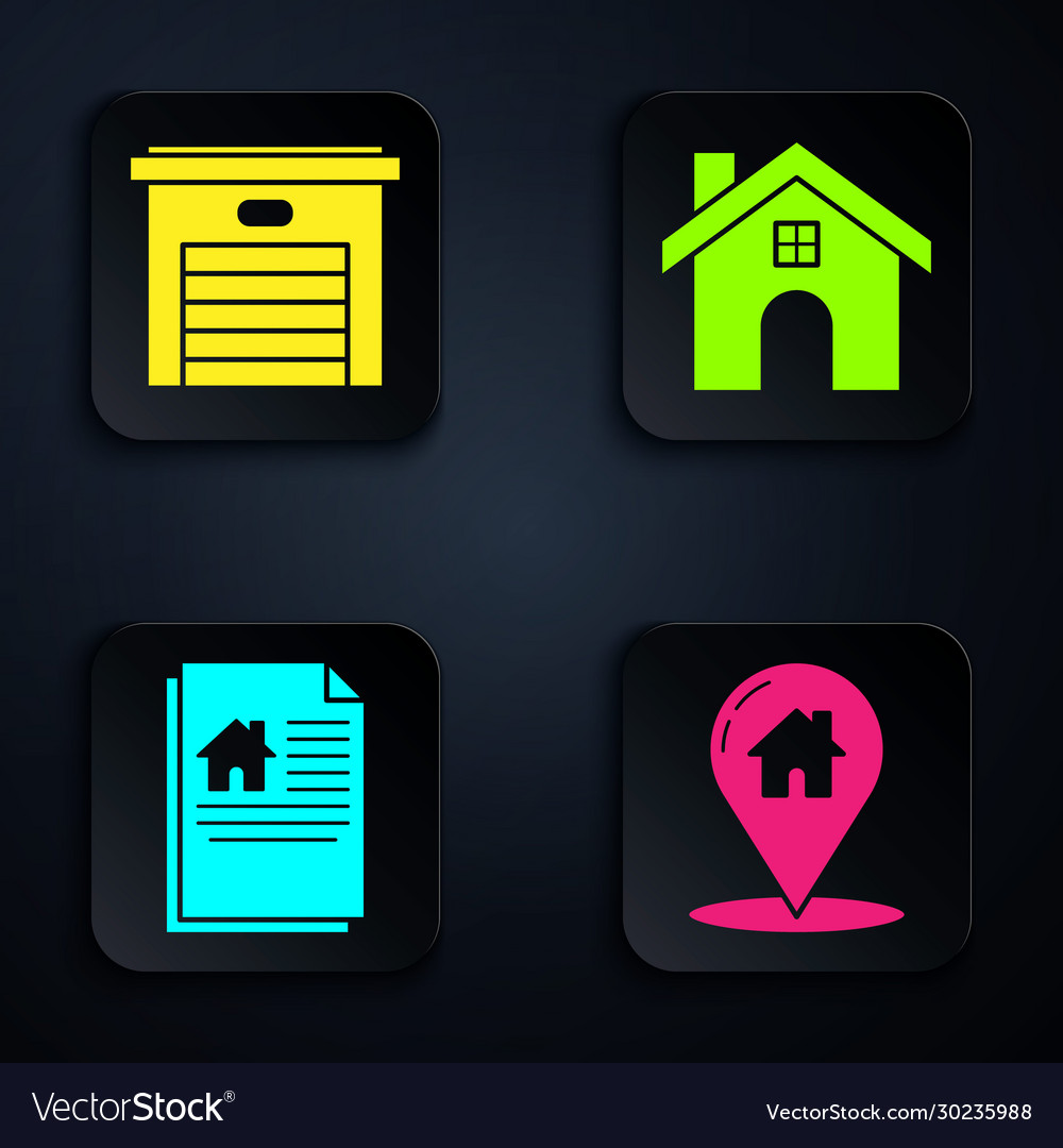 Set map pointer with house garage contract