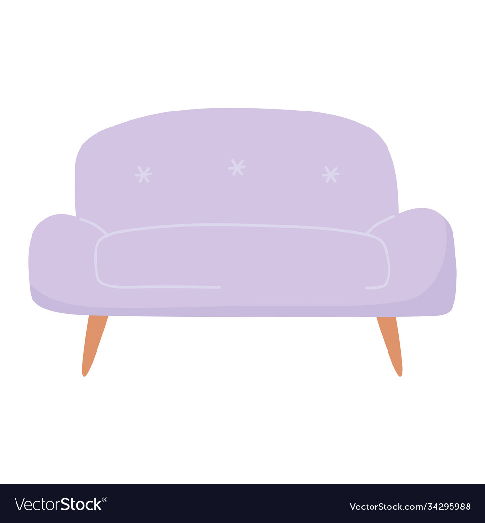 Sofa furniture home comfort isolated icon style Vector Image