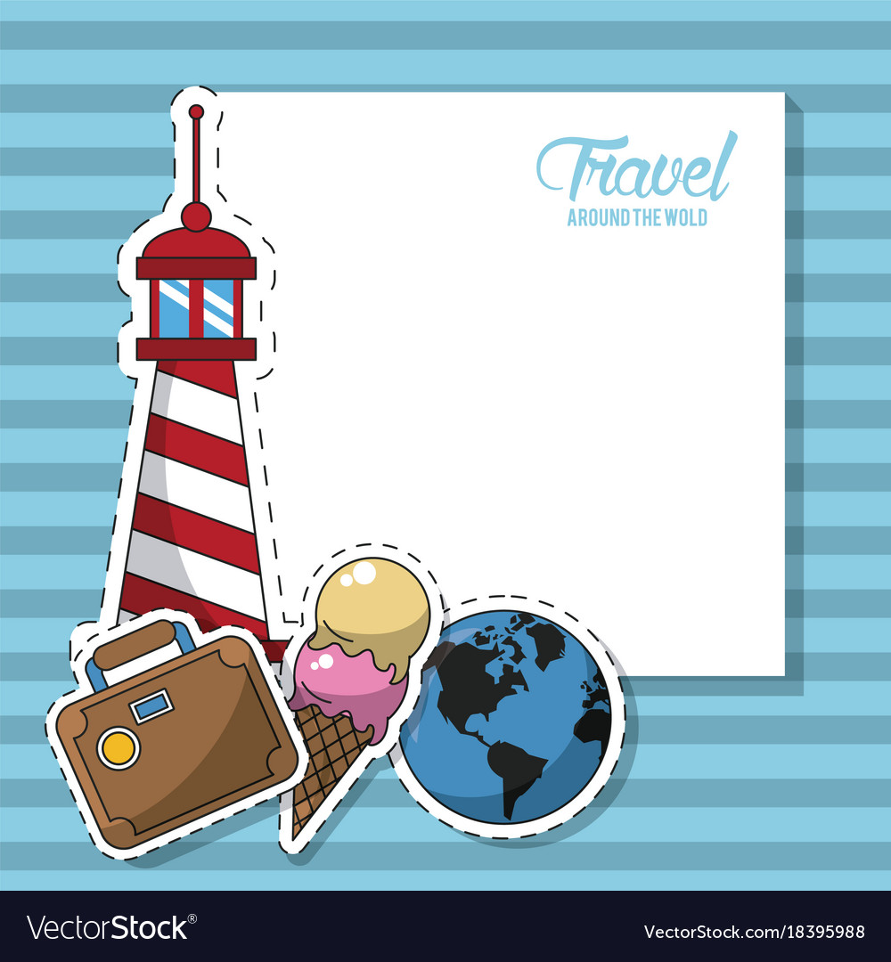 Travel Around The World Frame Royalty Free Vector Image Travel Around The World Frame Vector Image