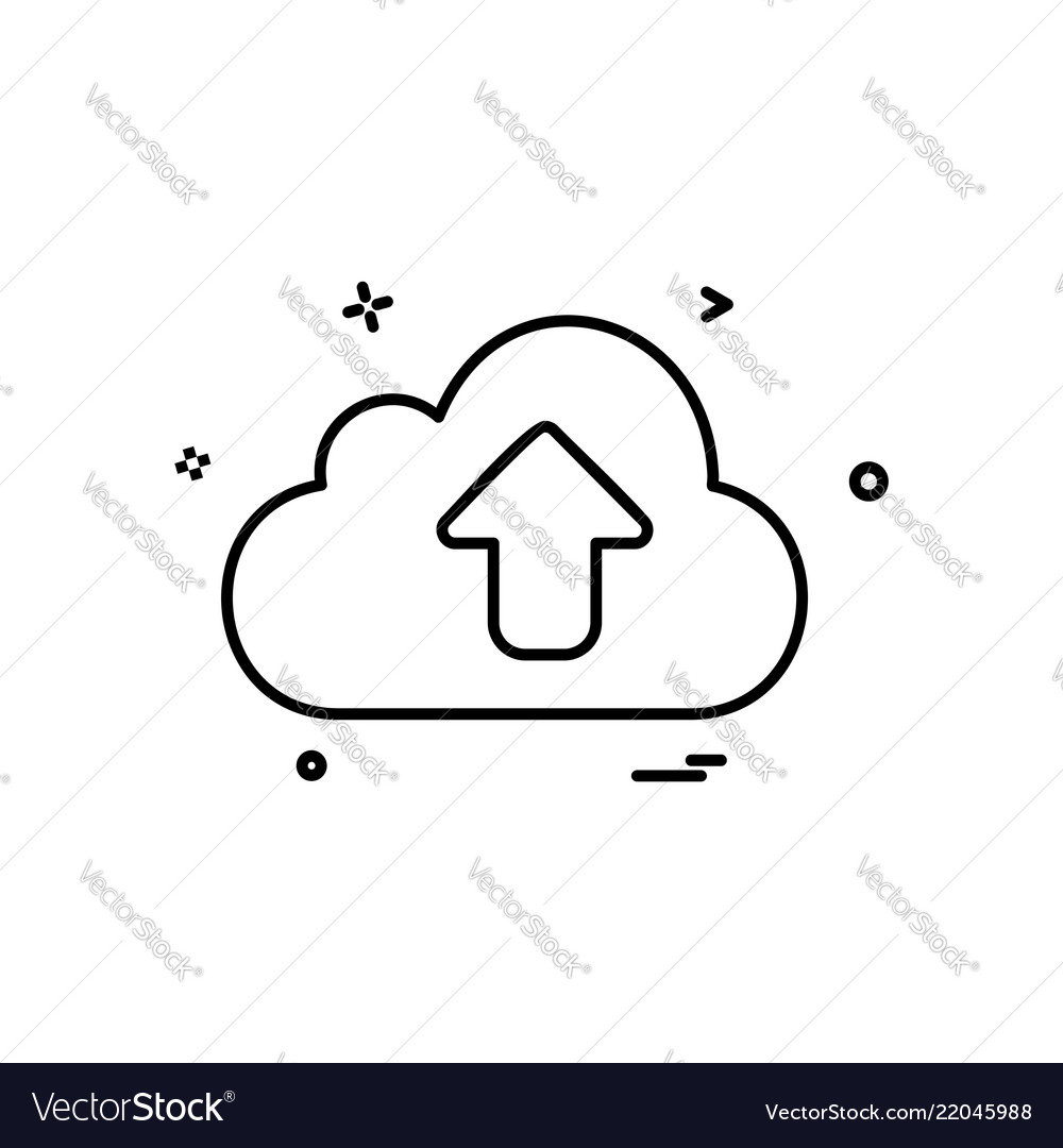 Upload icon design vector image Upload icon design