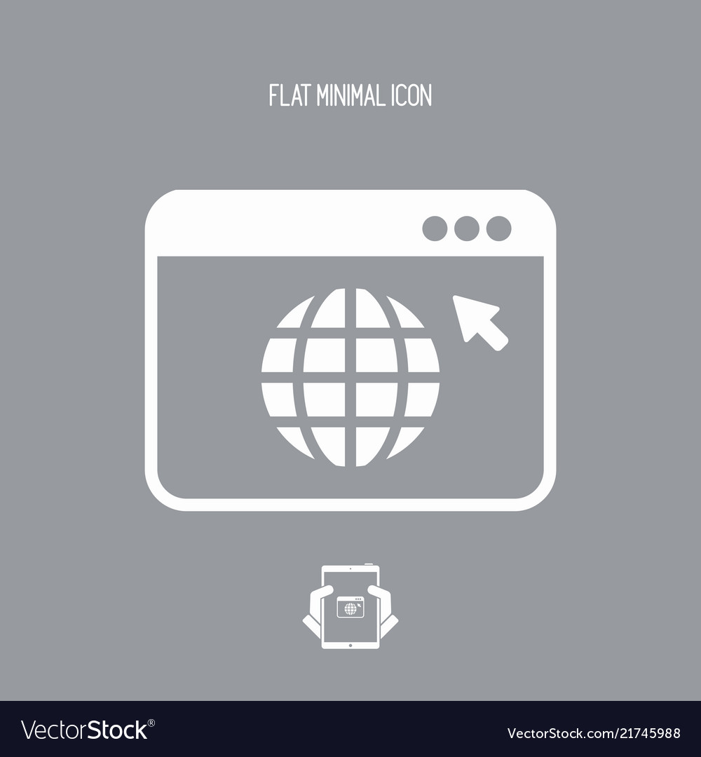 Web browser window - flat minimal icon