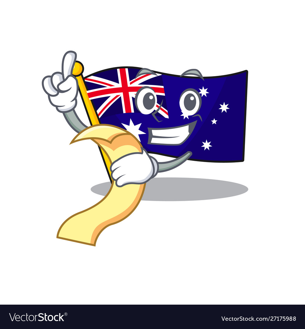 Mit Menü-Flag australia in Zeichenform