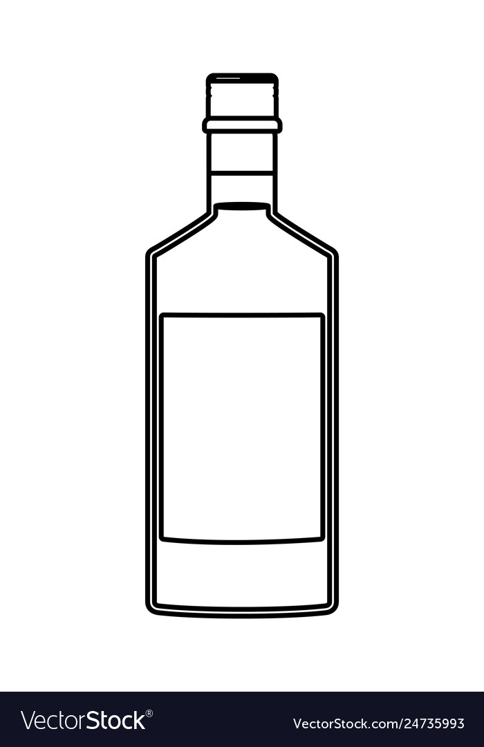 Alcoholic beverage bottle icon Royalty Free Vector Image